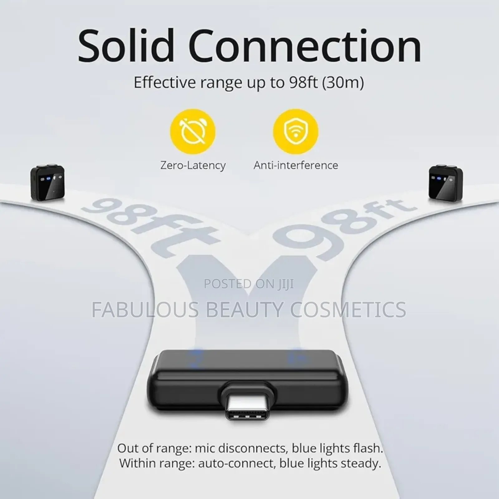  Wireless Lavalier Microphone for iPhone/Android Phones