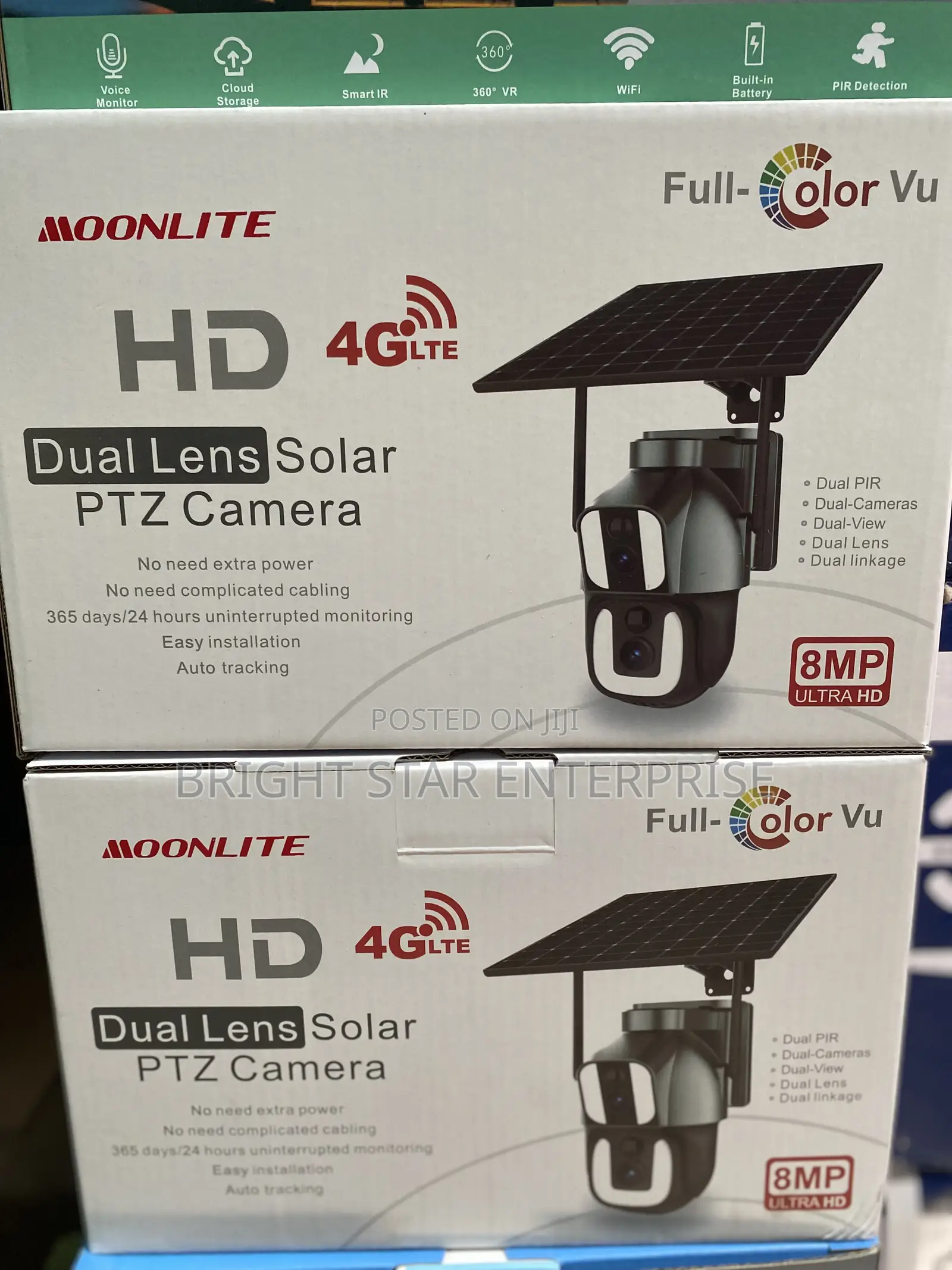 Hd CCTV Solar Camera With Light and Voice and Color