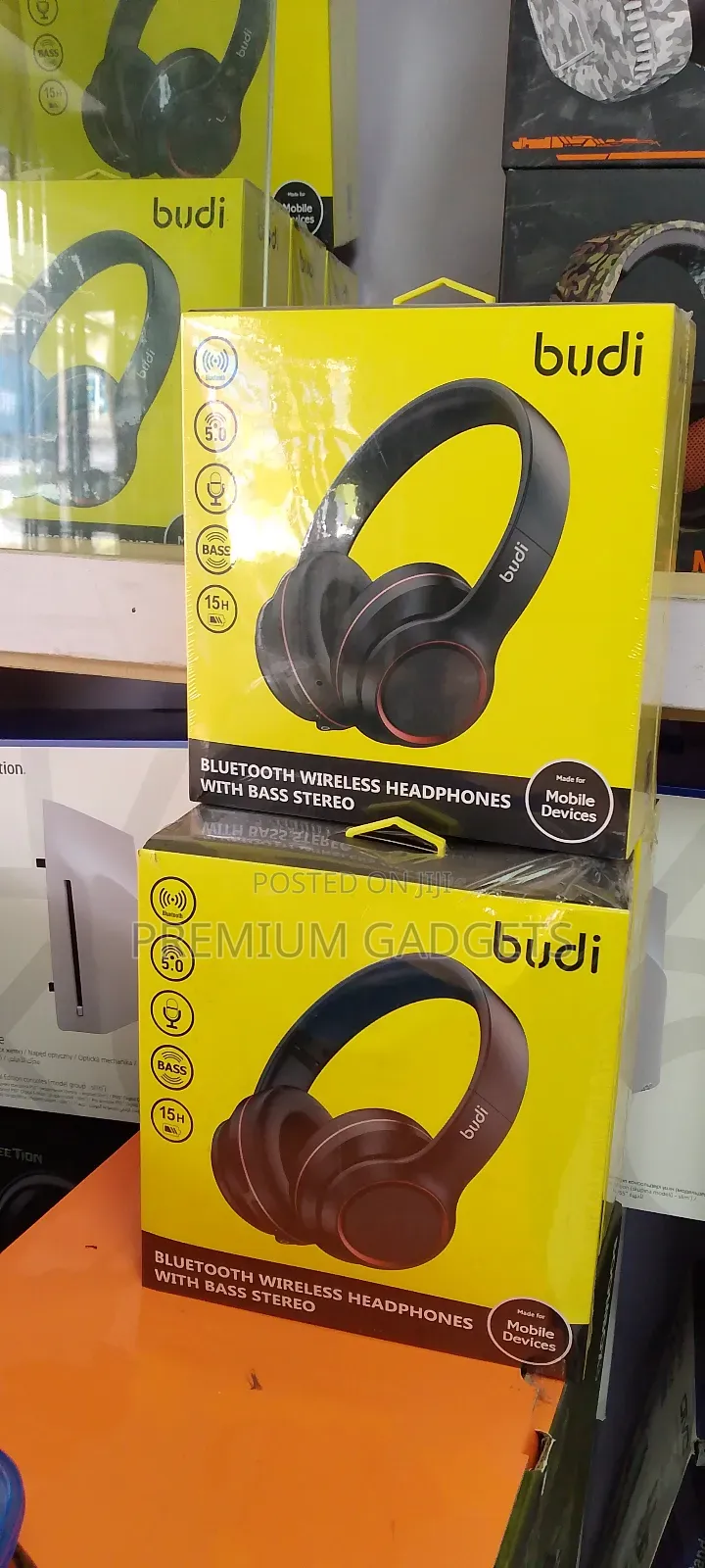 Budi Bluetooth Wireless Headphones With Bass Stereo
