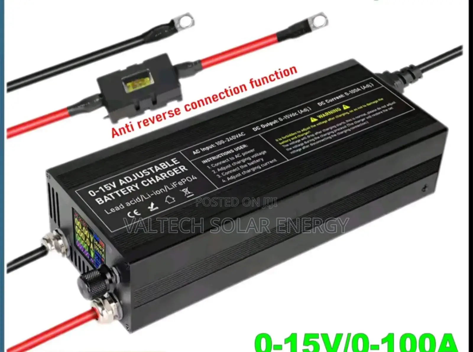 0v - 15v 60a/80a/100a Adjustable Battery Charger