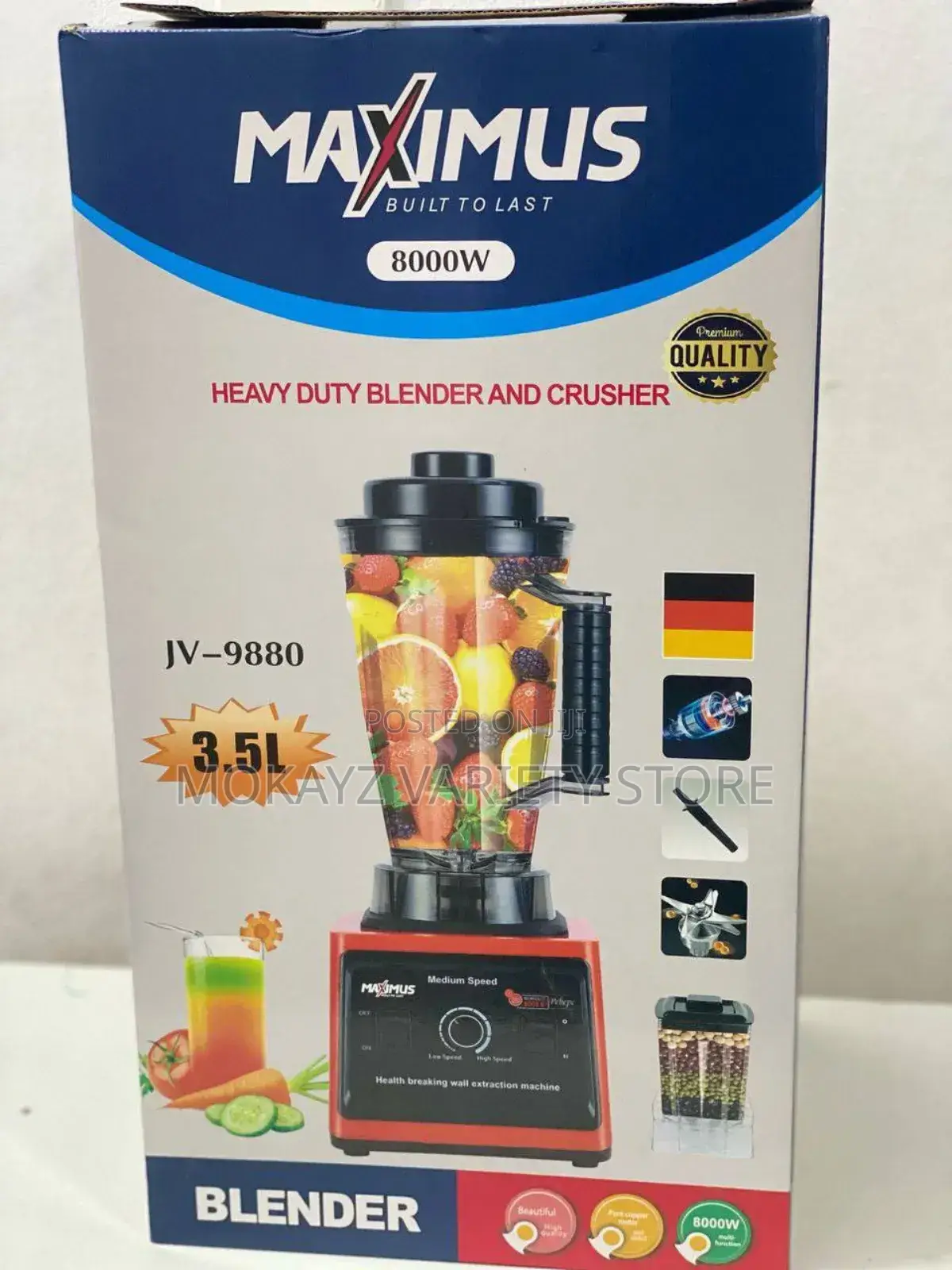 8000watt Maximus Heavy Duty 2in1 Multifunctional Blender