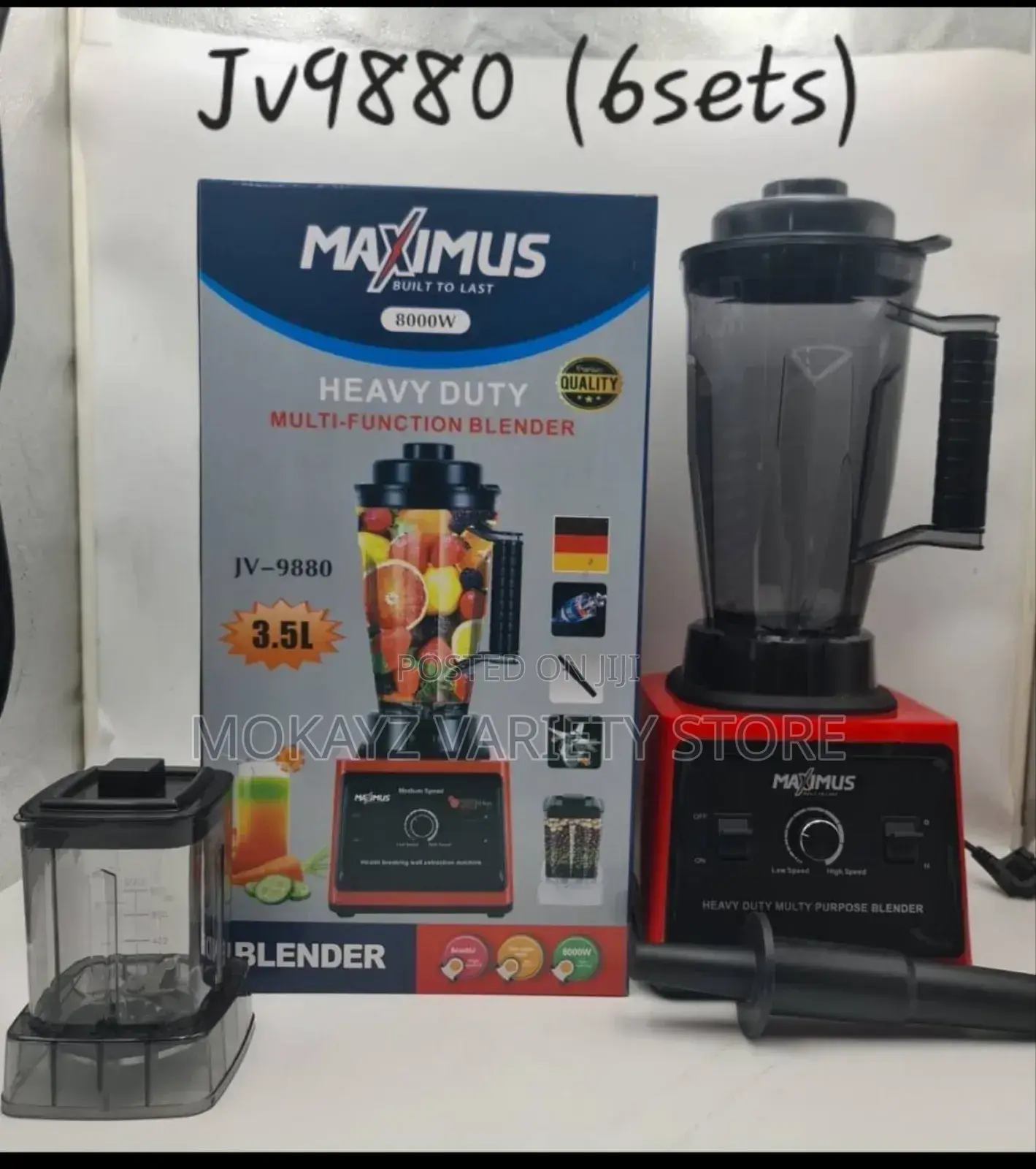 8000watt Maximus Heavy Duty 2in1 Multifunctional Blender