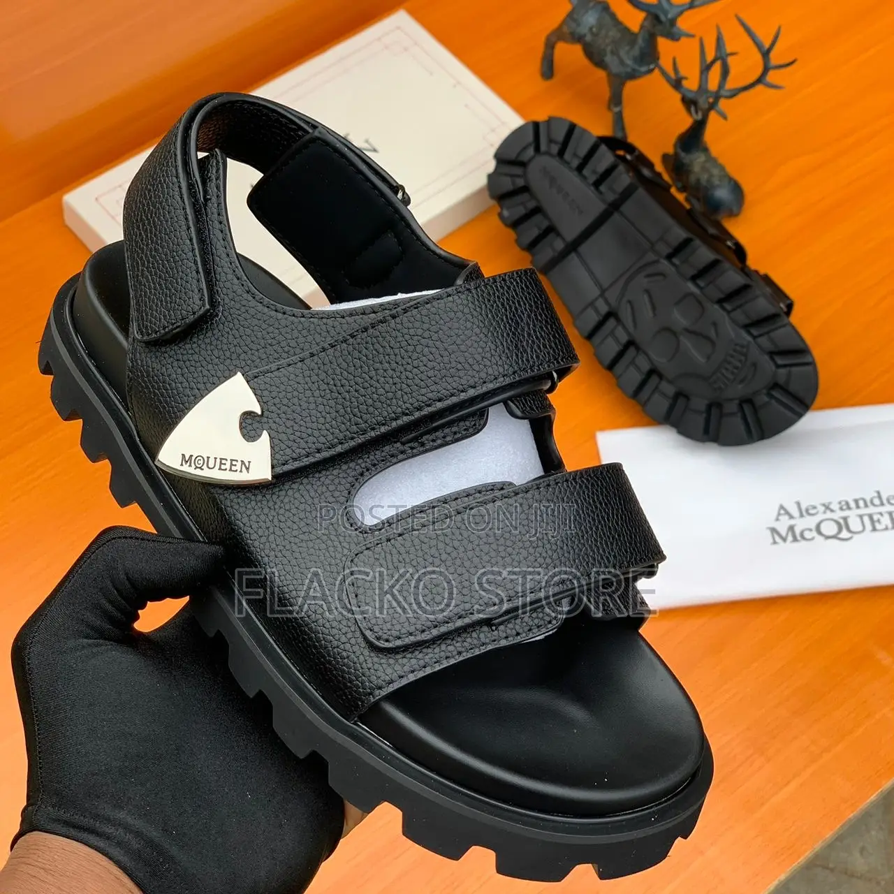 Original Alexander Mcqueen Leather Sandals