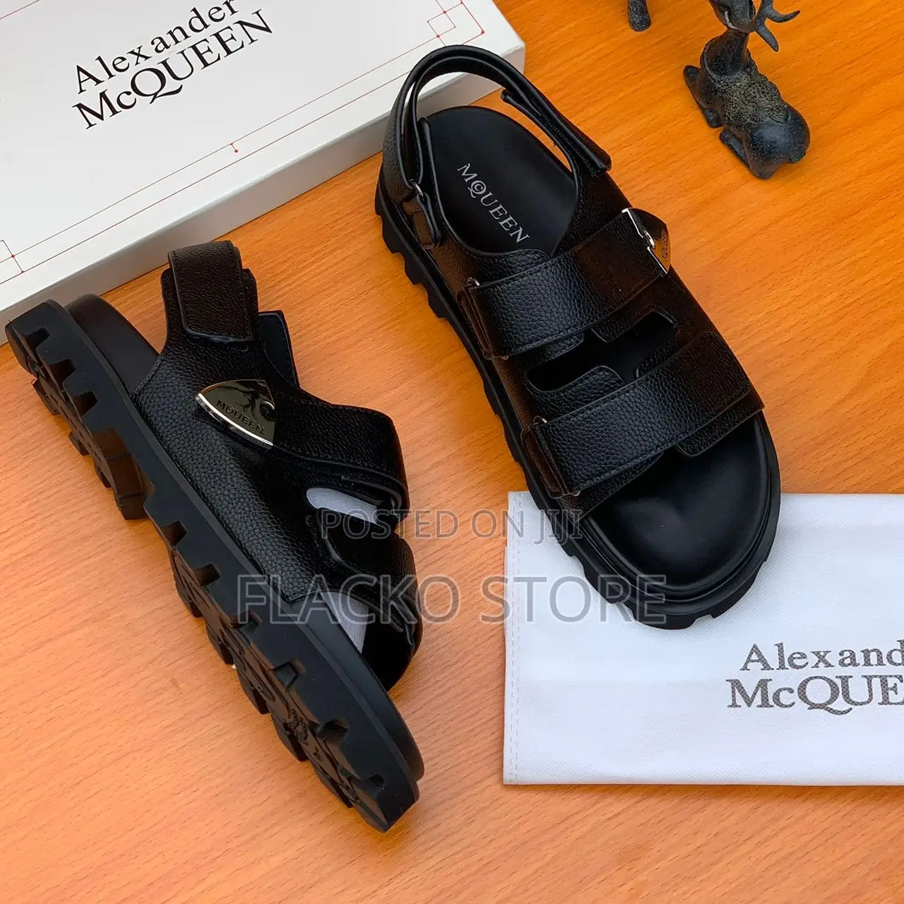 Original Alexander Mcqueen Leather Sandals
