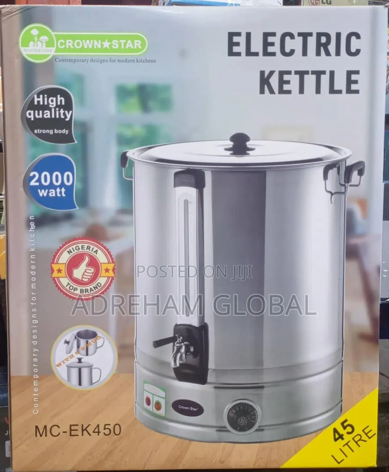 Master Chef 45l High Quality Electric Kettle 2000watts