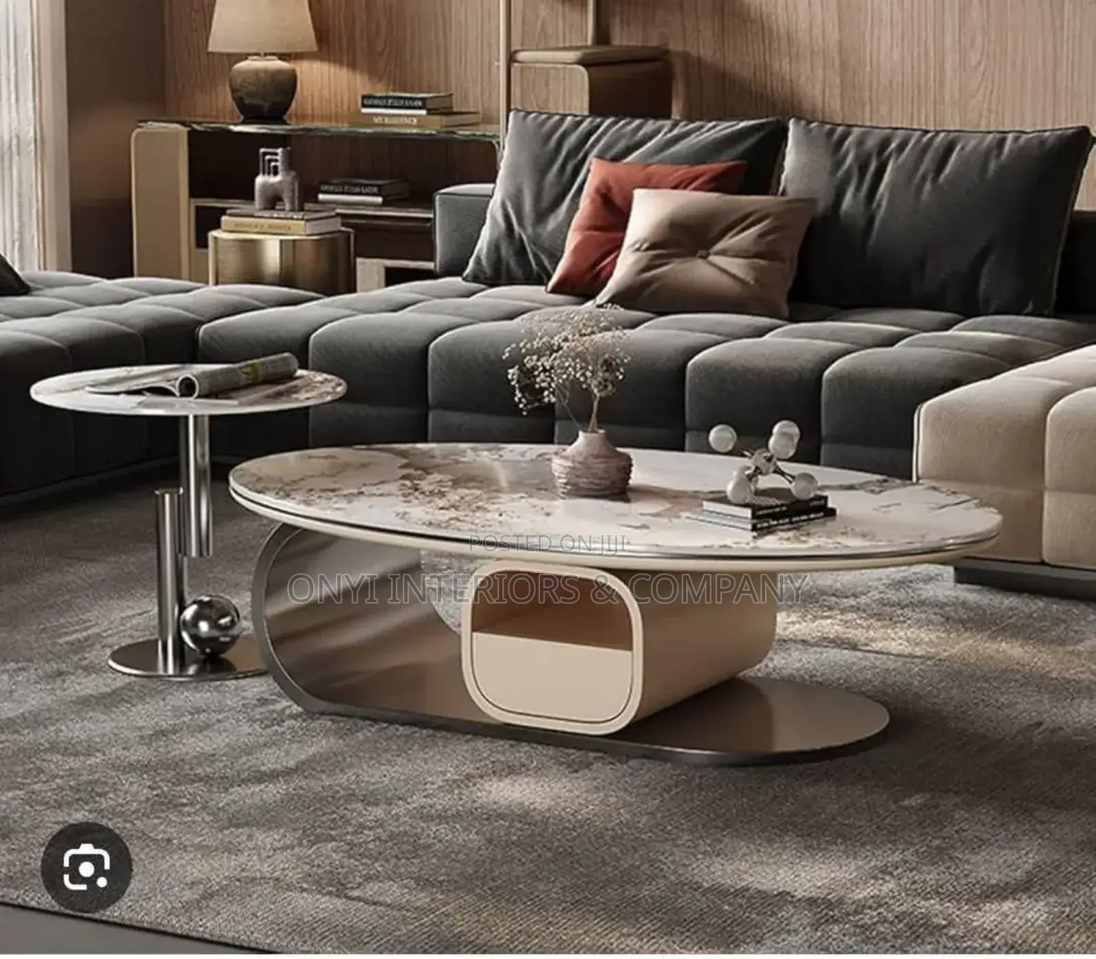 New Arrival Marble Center Table and Side Stool