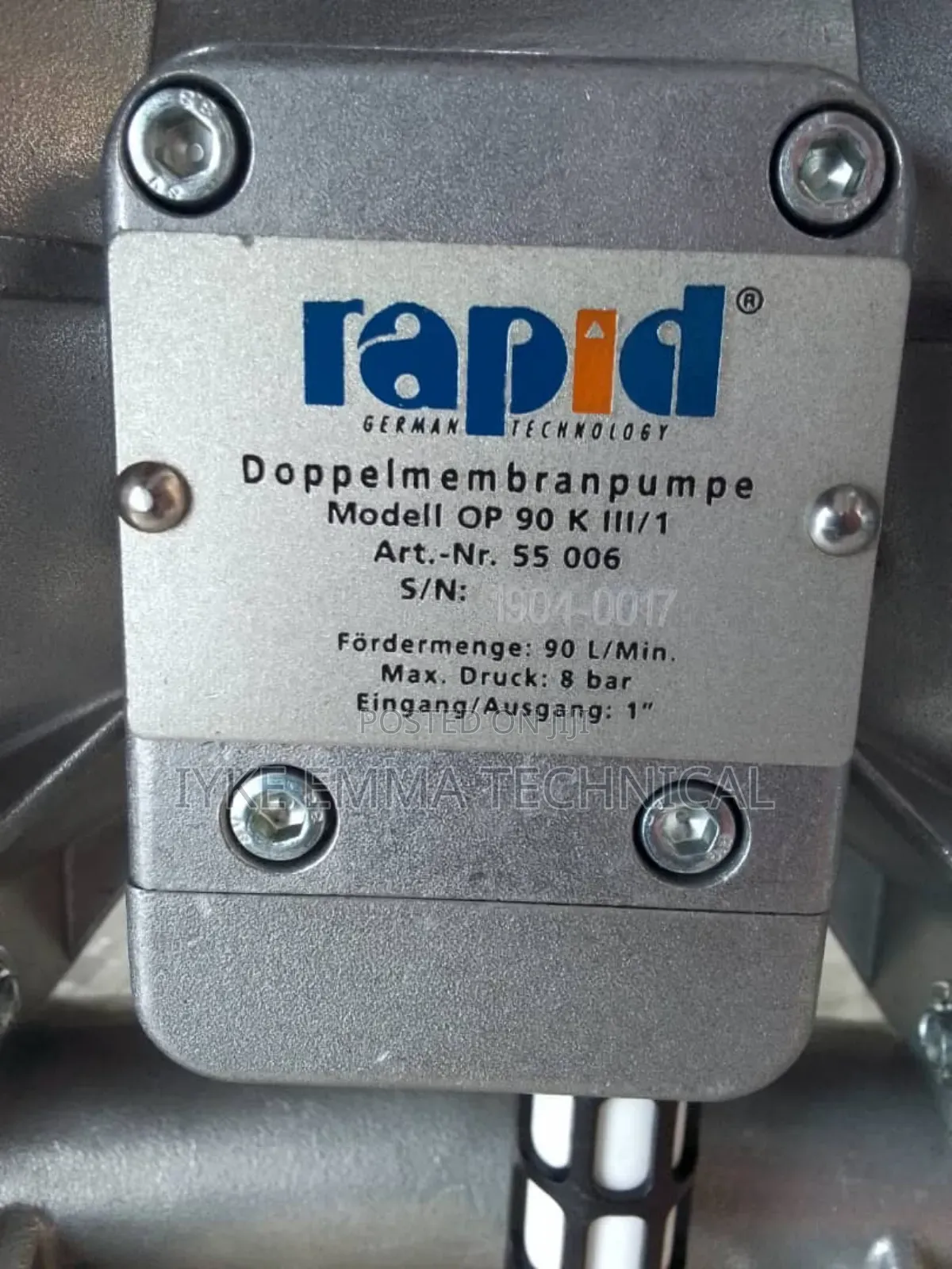 1 Inch Stainless Steel Air-Operated Double Diaphragm Pump
