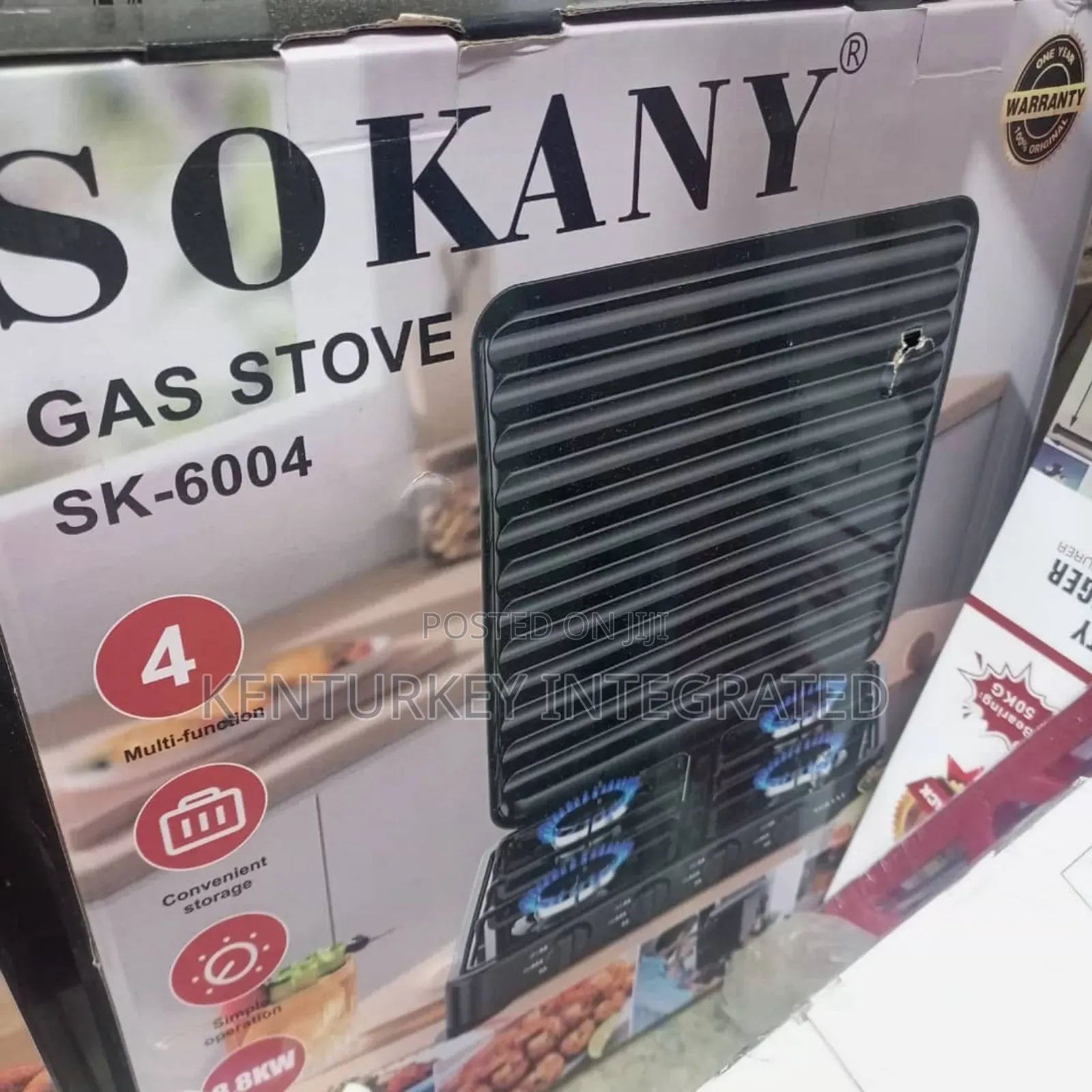 Sokany Gas Stove 4 Burner Multifunction Cooker Model:Sk-6004