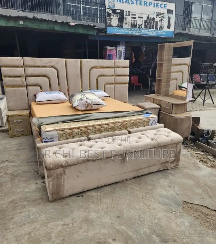 Set 6 by 6 HDF Upholstery Padded Bedframe of Unbeatable Quality
