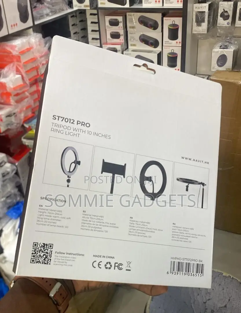 Havit St7012 Pro Tripod Stand 10inches Ringlight