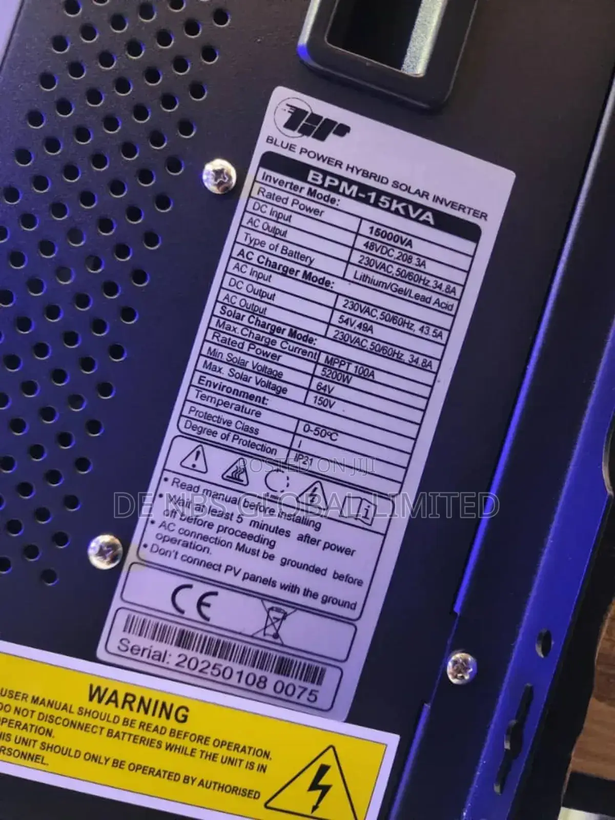 Blue Power 15kva 48v Hybrid Solar Inverter