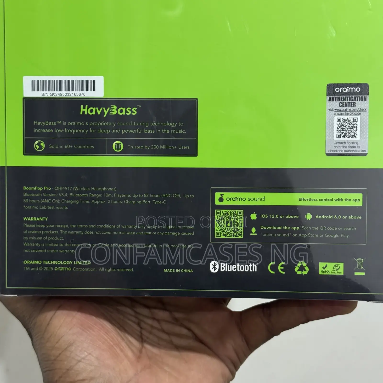 Oraimo Boompop Pro Active Noise Cancellation Headphones