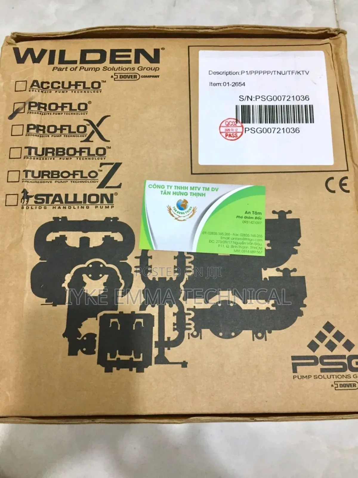 1/2" Wilden Air Operated Double Diaphragm (Aodd) Pump