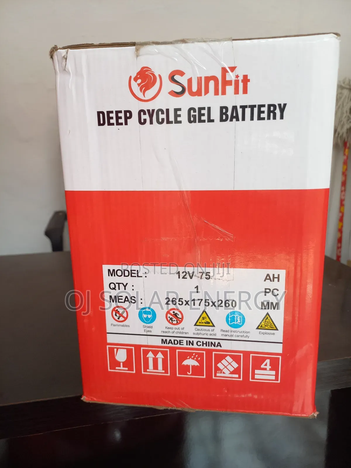 Sunfit 75ah Solar Gel Battery