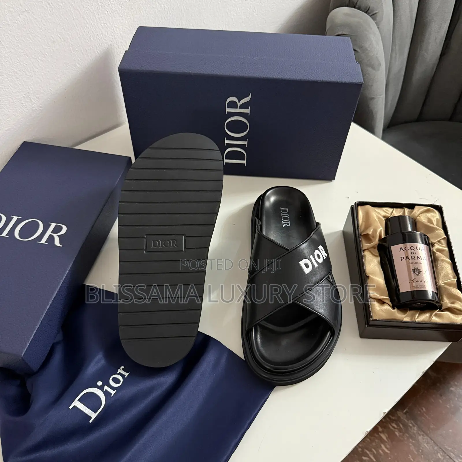 Christian Dior Premium Luxury Quality Cross Slippers
