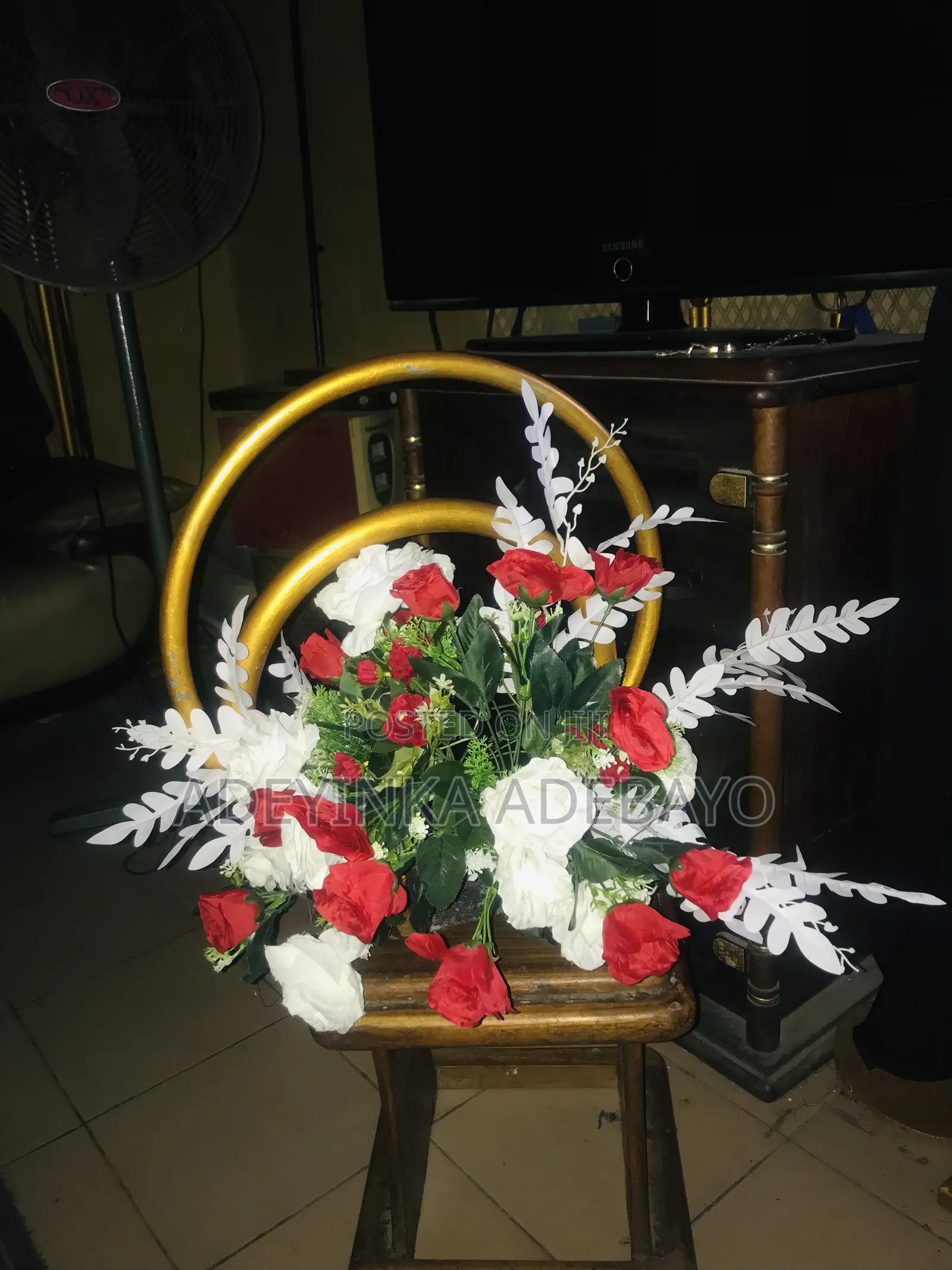 Double Ring Centerpiece for Rent