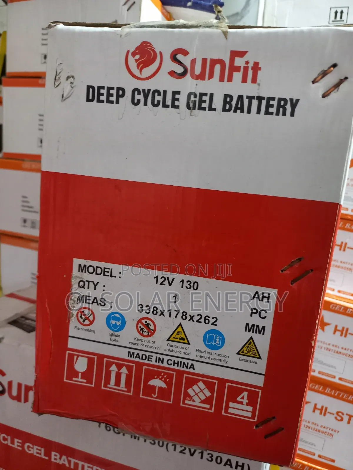 Sunfit 130ah Solar Gel Battery