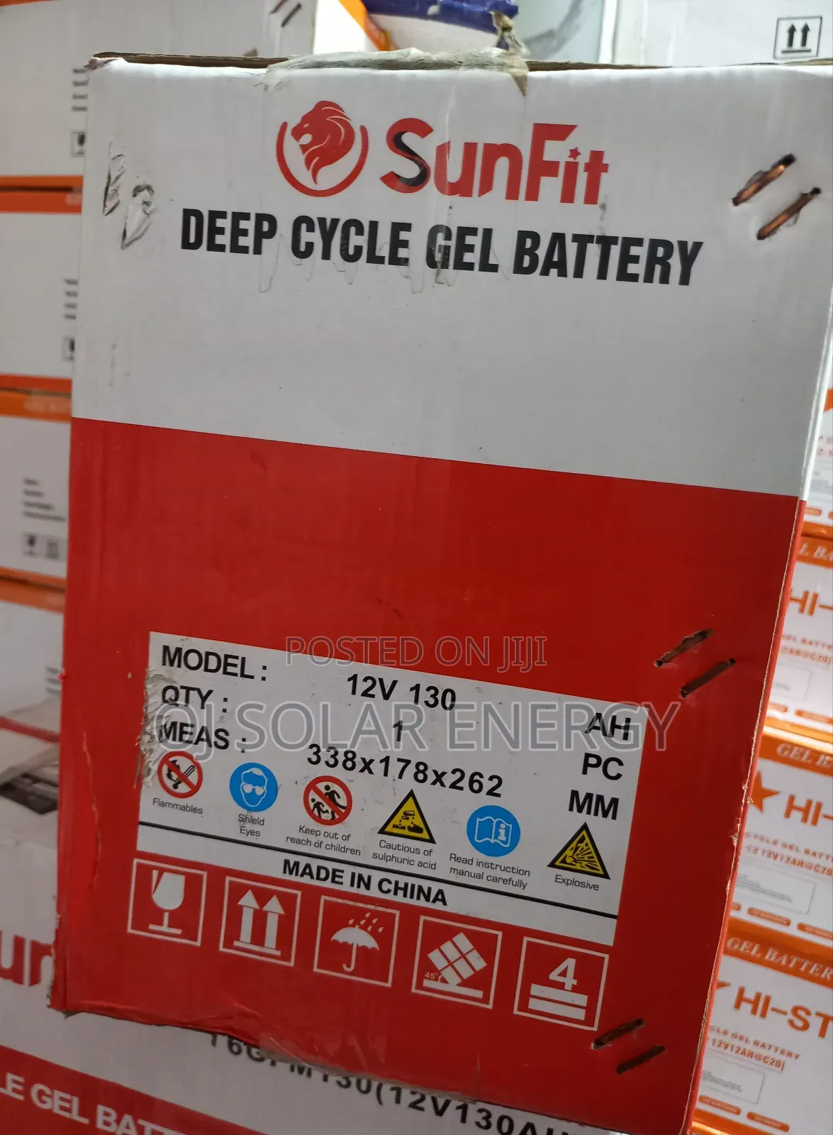 Sunfit 130ah Solar Gel Battery
