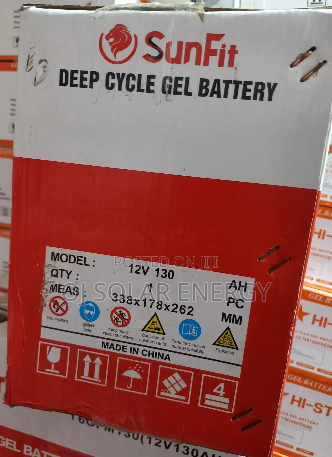 Sunfit 130ah Solar Gel Battery