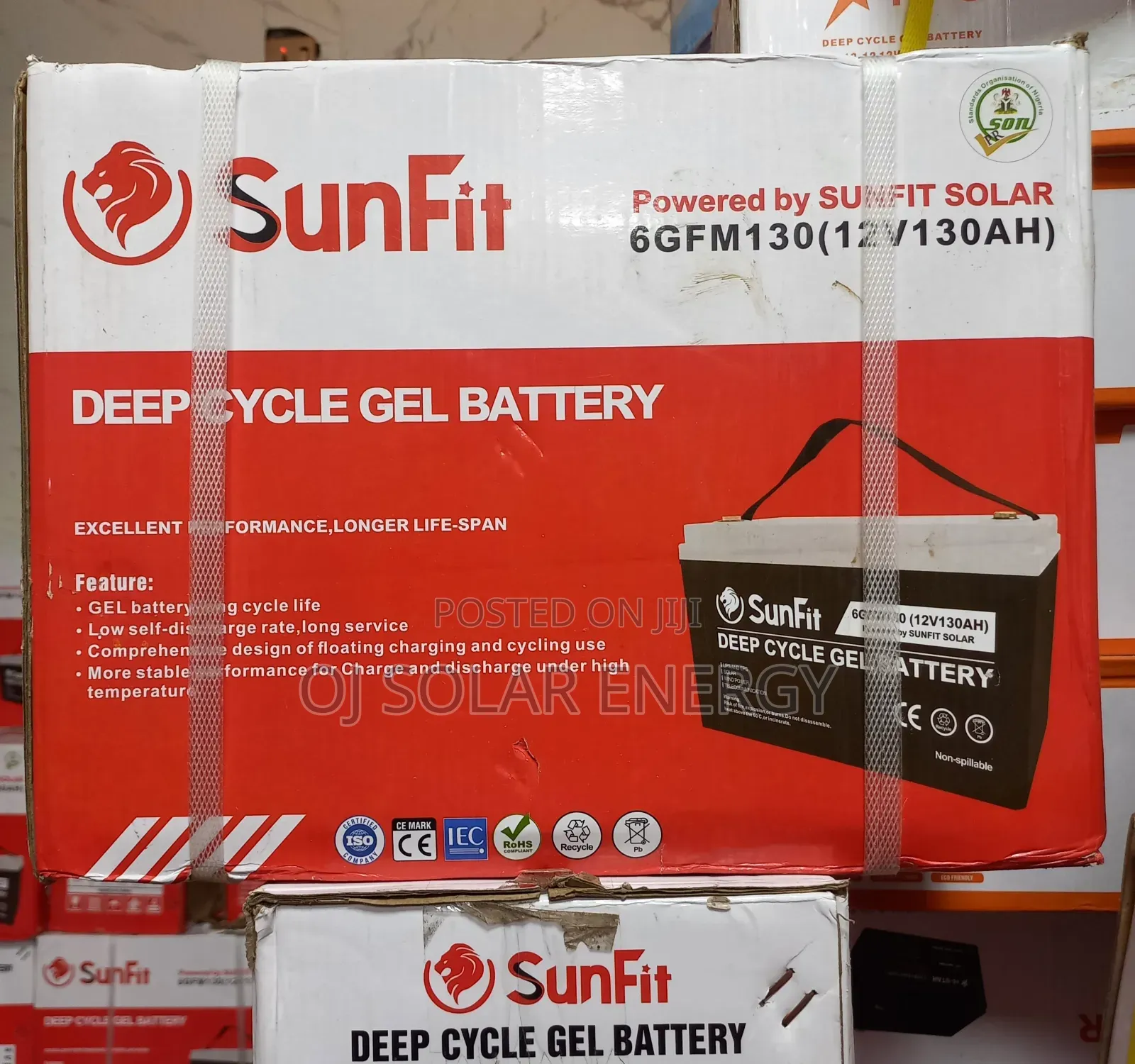 Sunfit 130ah Solar Gel Battery