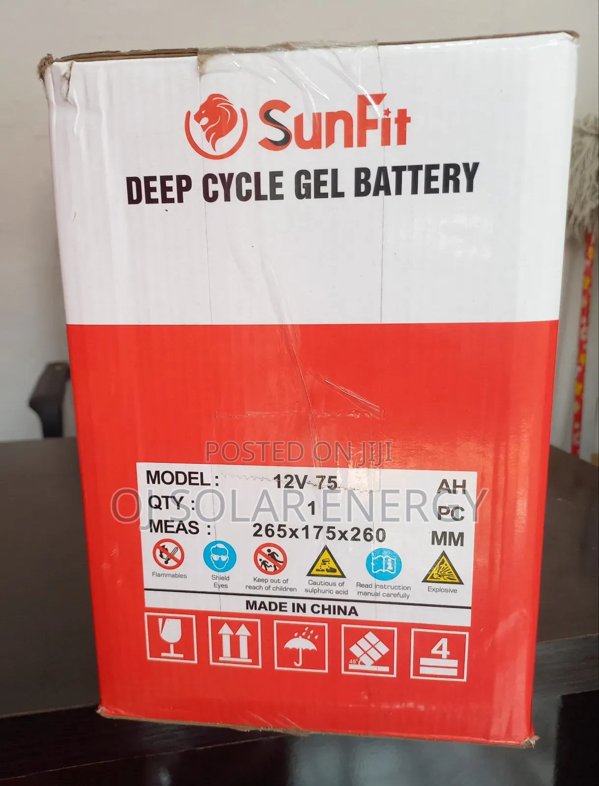 Sunfit 75ah Solar Gel Battery