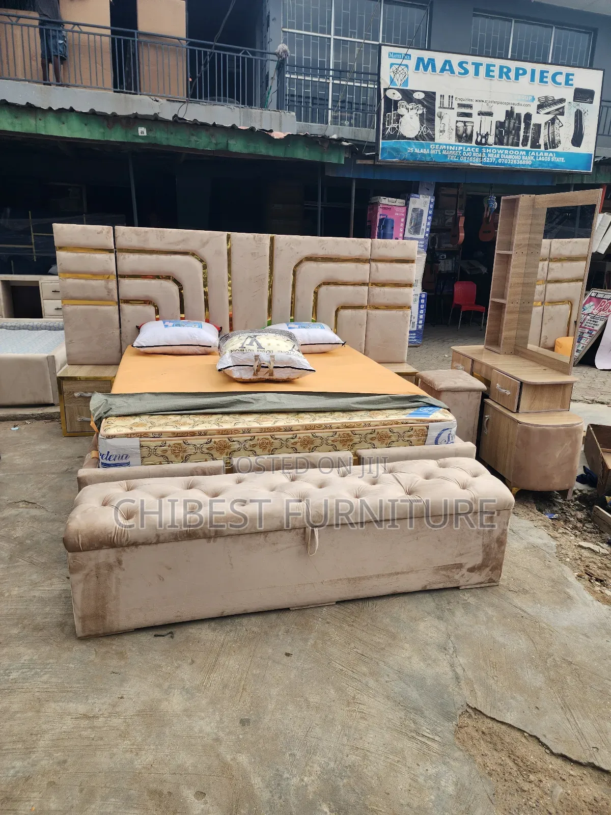 6by6 Family Bed With Dresser, Cupboards and Footrest