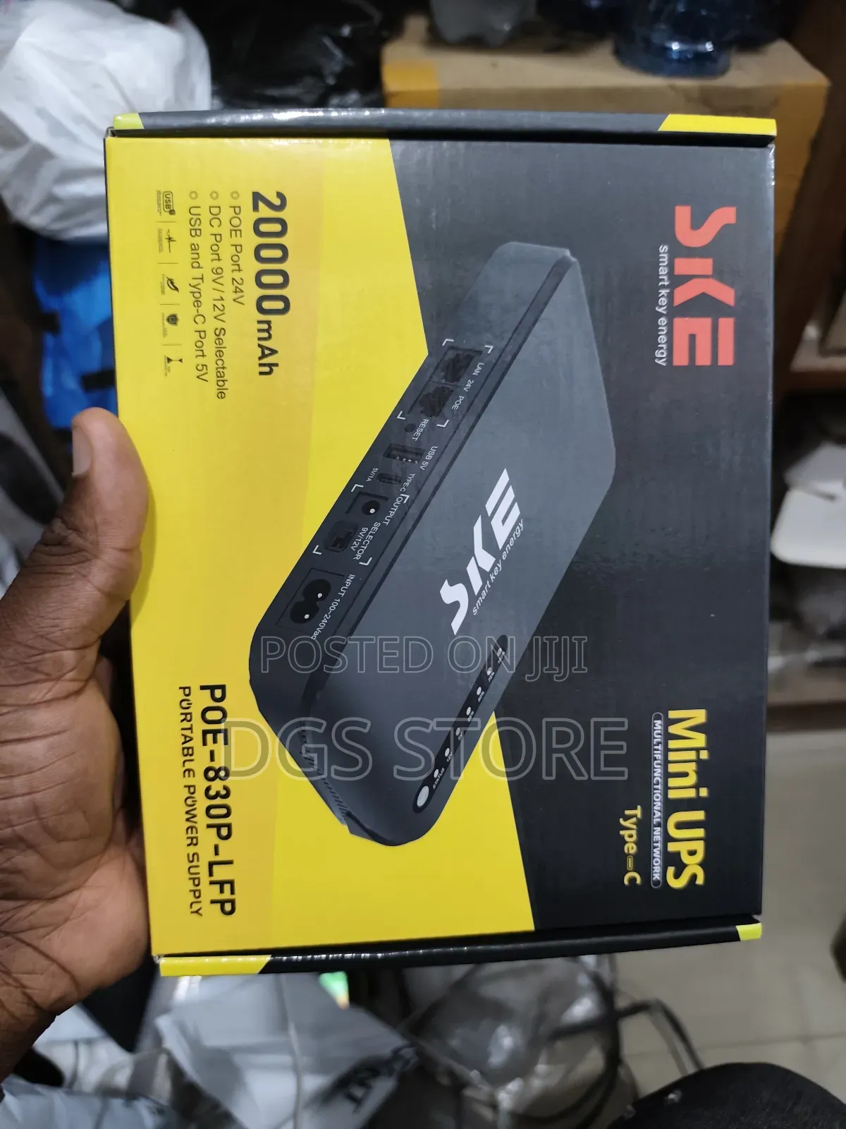 Ske Mini Ups 20,000mah Poe 830p Router CCTV Power Bank