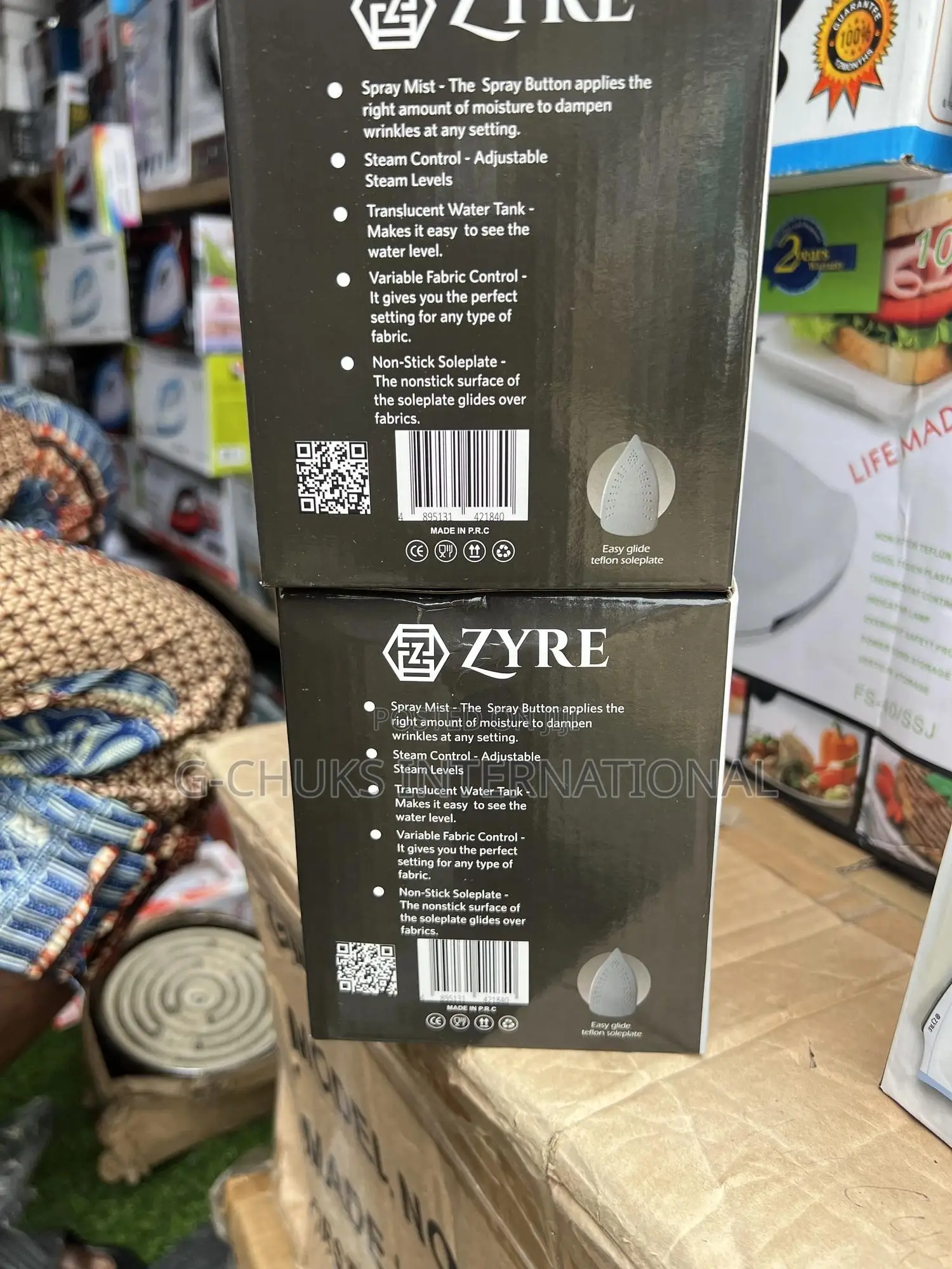 Zyre Steam Pressing Iron With Teflon Soleplate