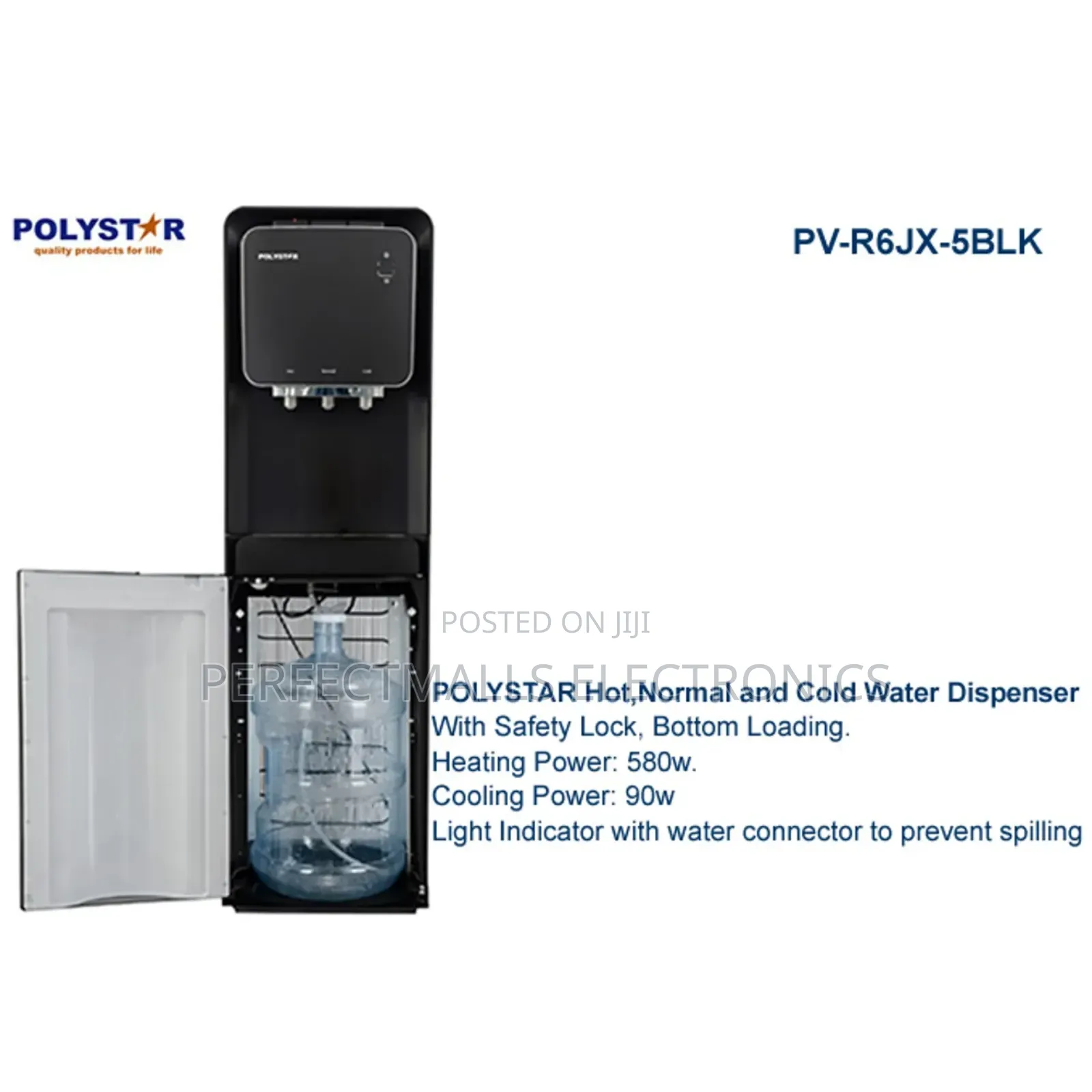 Polystar Bottom Loader Water Dispenser | Pv-R6jx-5blk