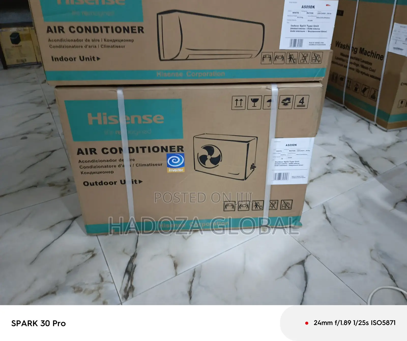 Top Cooling Ac - 1hp Inverter Hisense Ac - As09dk Model