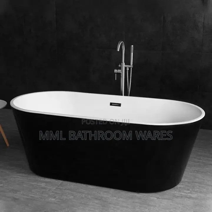 1700mm Black White Luxury Freestanding Bathtubs
