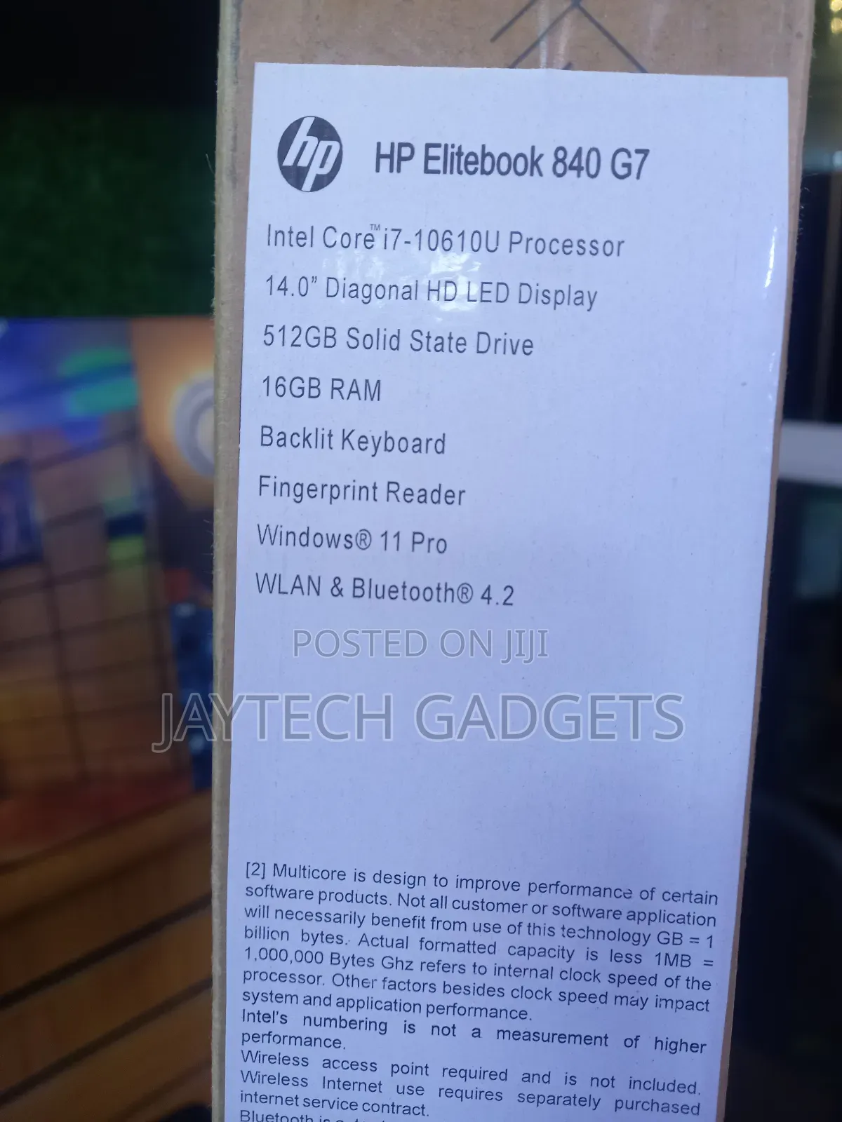 New Laptop HP EliteBook 840 G7 16GB Intel Core i7 SSD 512GB