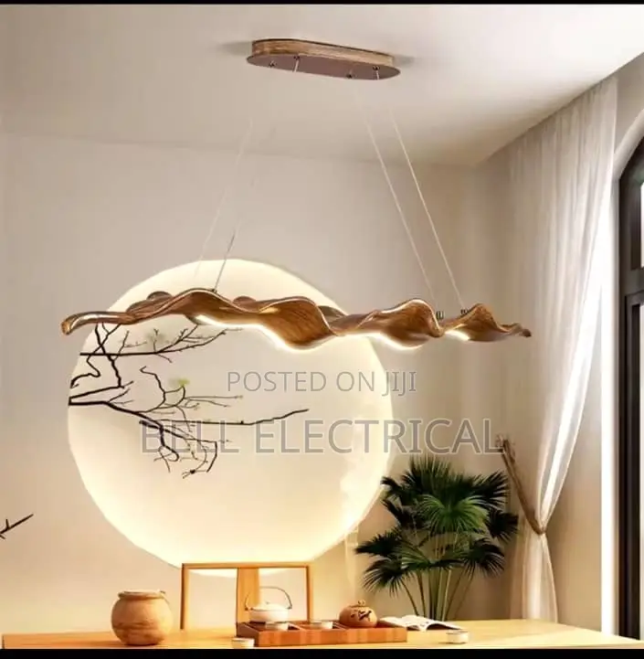 Retro Zen Tea Room Resin Led Pendant