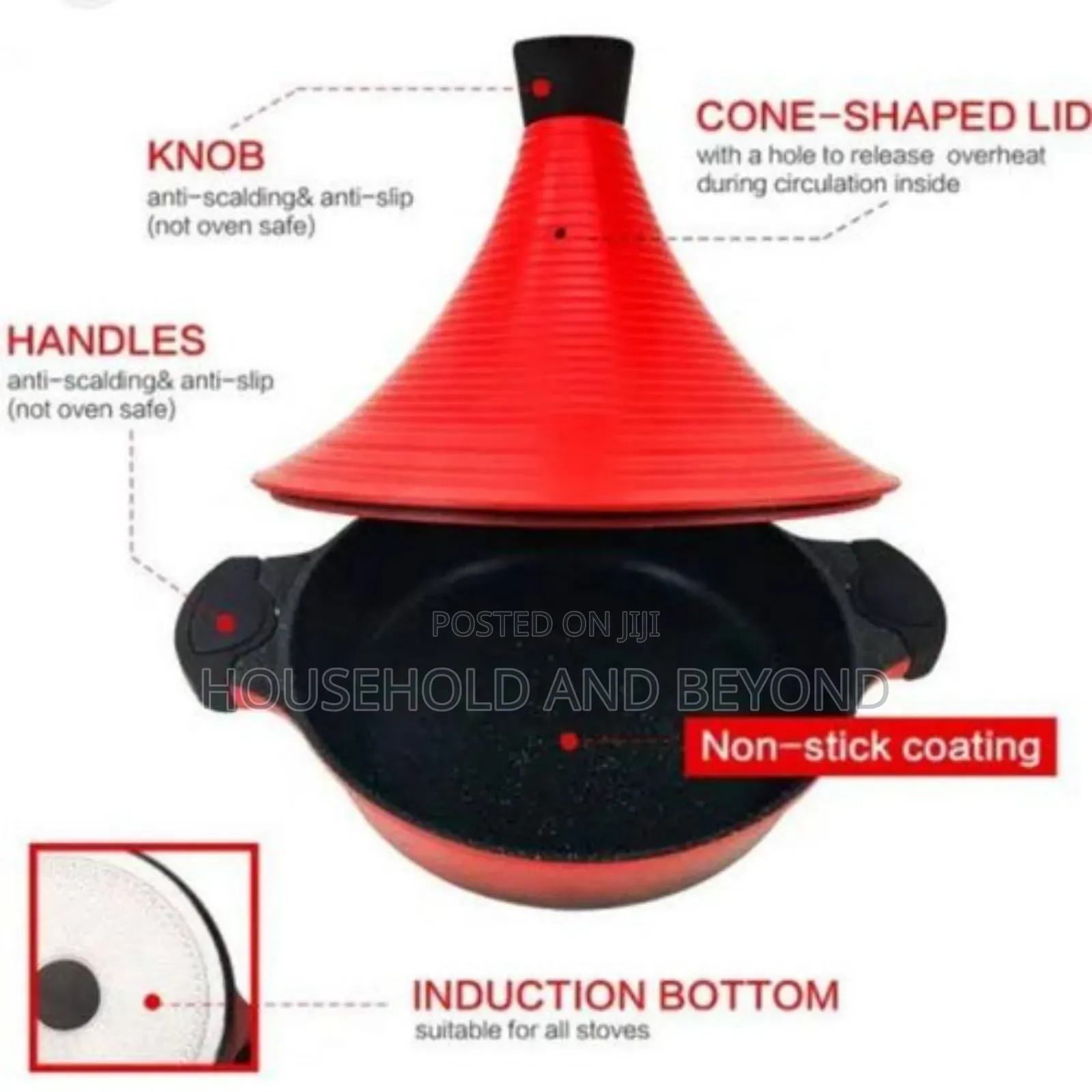 Ucc Life Tagine Granite Coating Pot Casserole 28cm