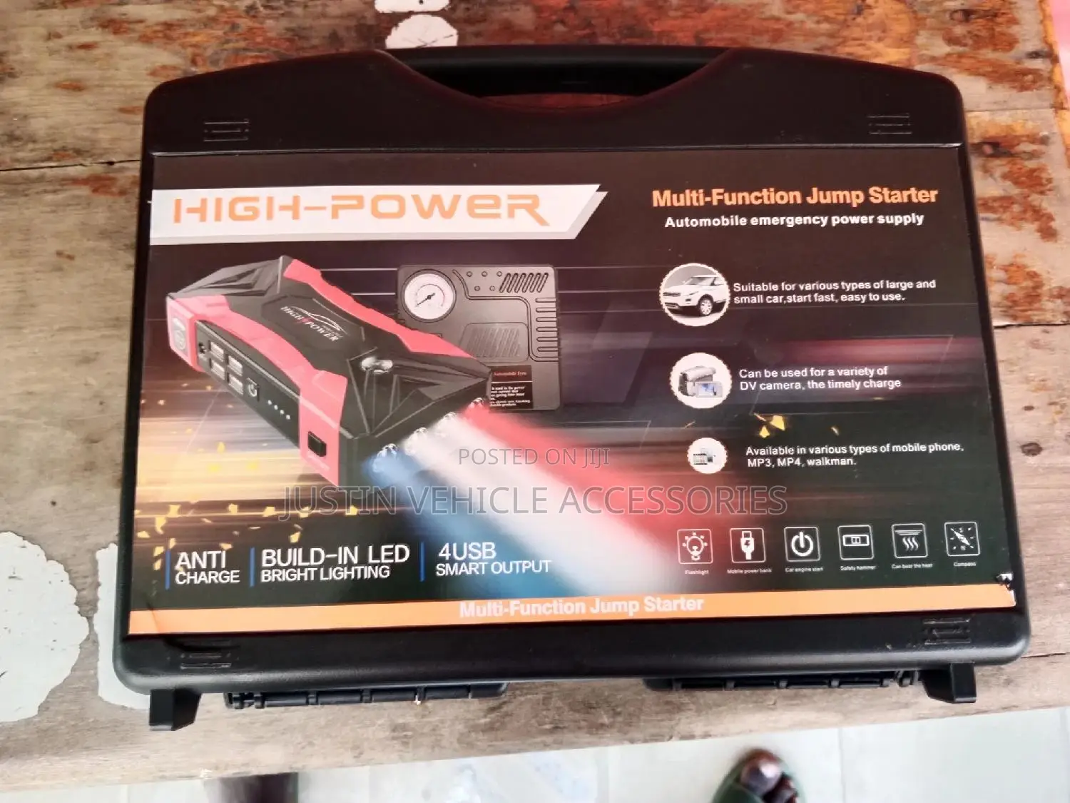 High Voltage Power Bank With Inflator