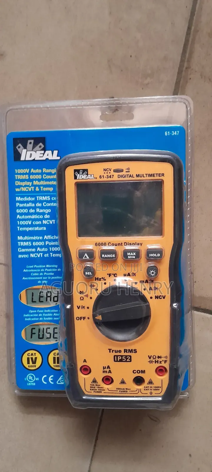 Ideal Multimeter 6000 Count Display