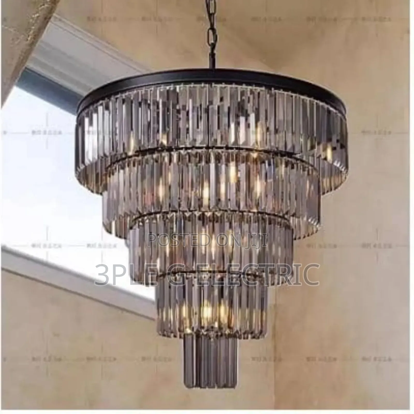 Size 600mm Black Crystal Chandelier