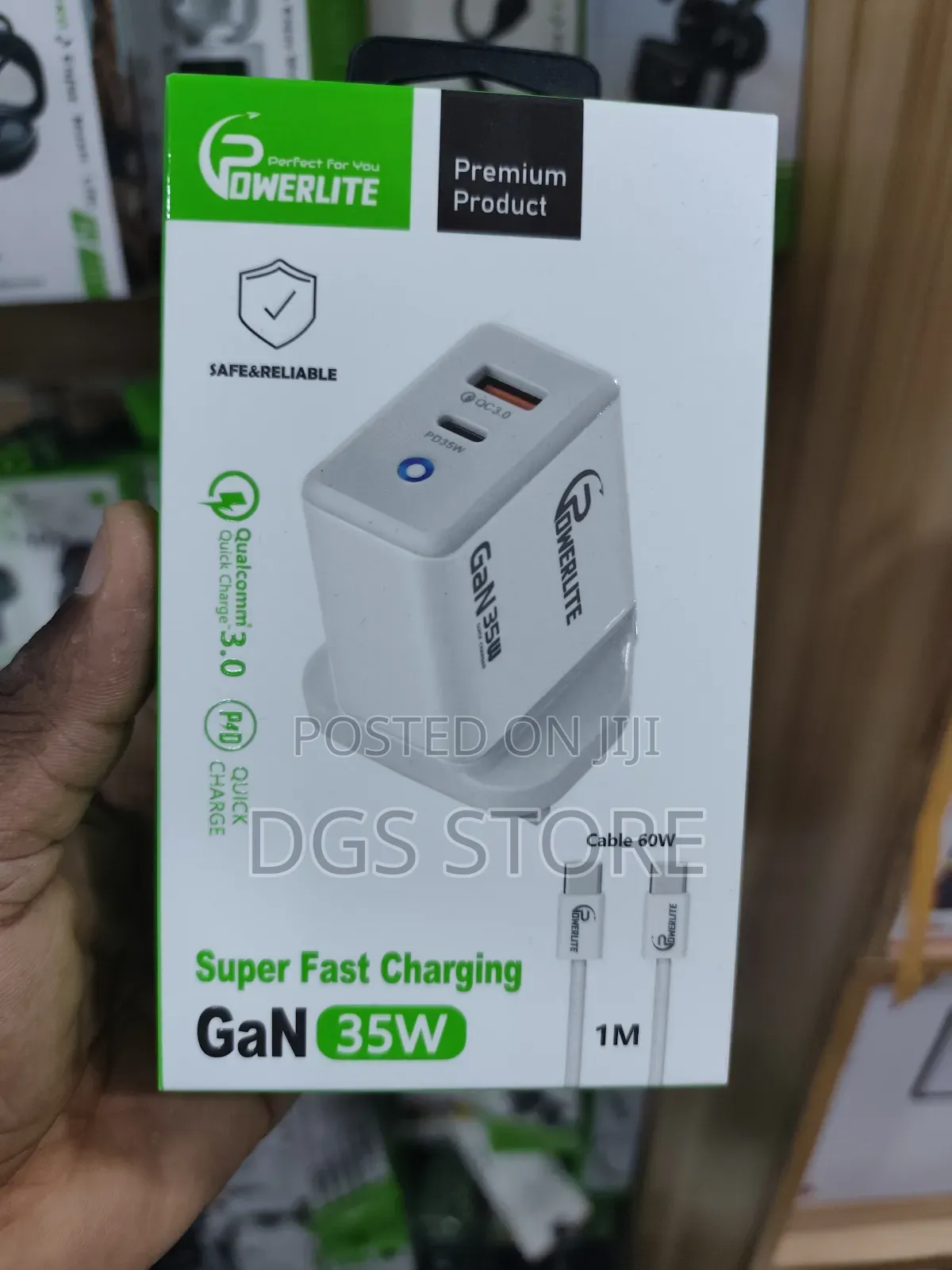 Powerlite Super Fast Charging Gan 35w Charger