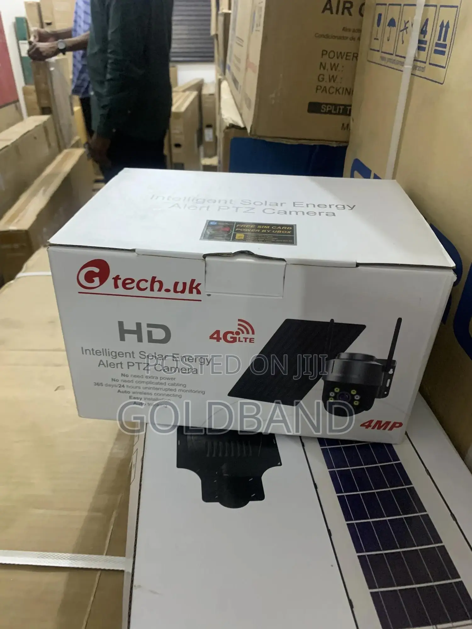 Solar PTZ Camera With Full Rotation Motion Detection