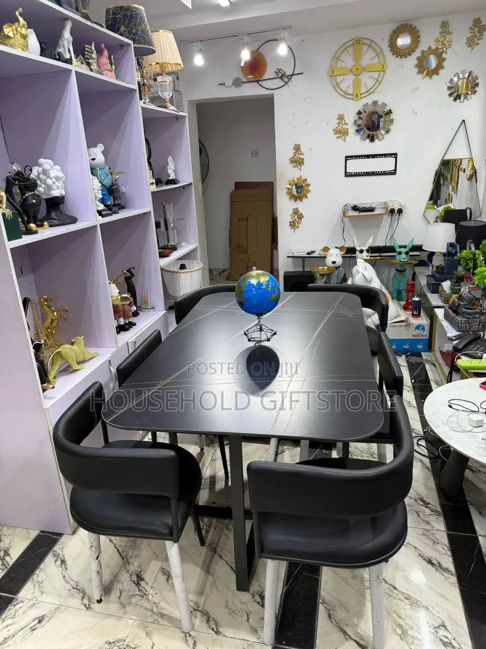 Marble Design 6 Seater Dining Table and Chair
