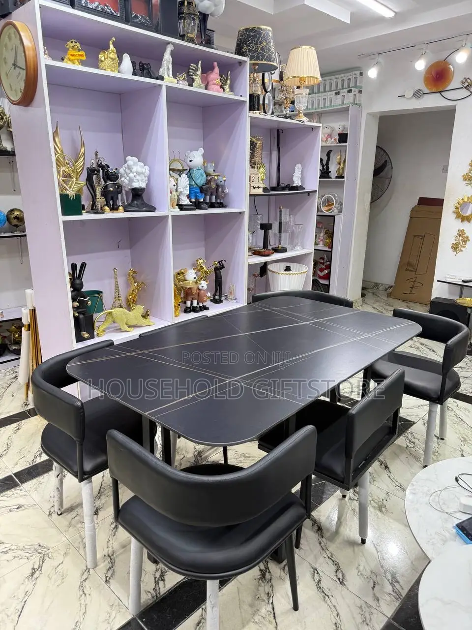 Marble Design 6 Seater Dining Table and Chair