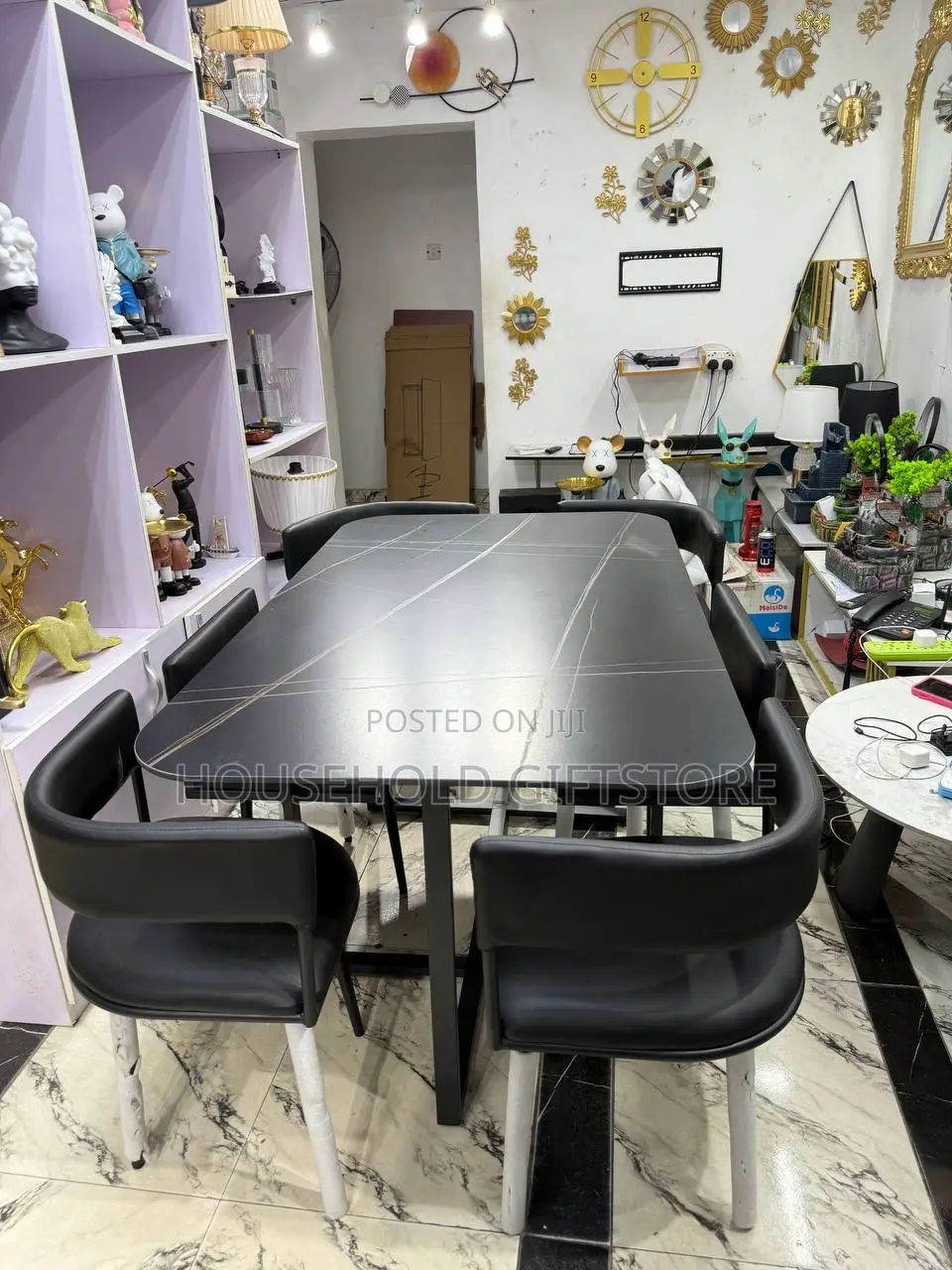 Marble Design 6 Seater Dining Table and Chair