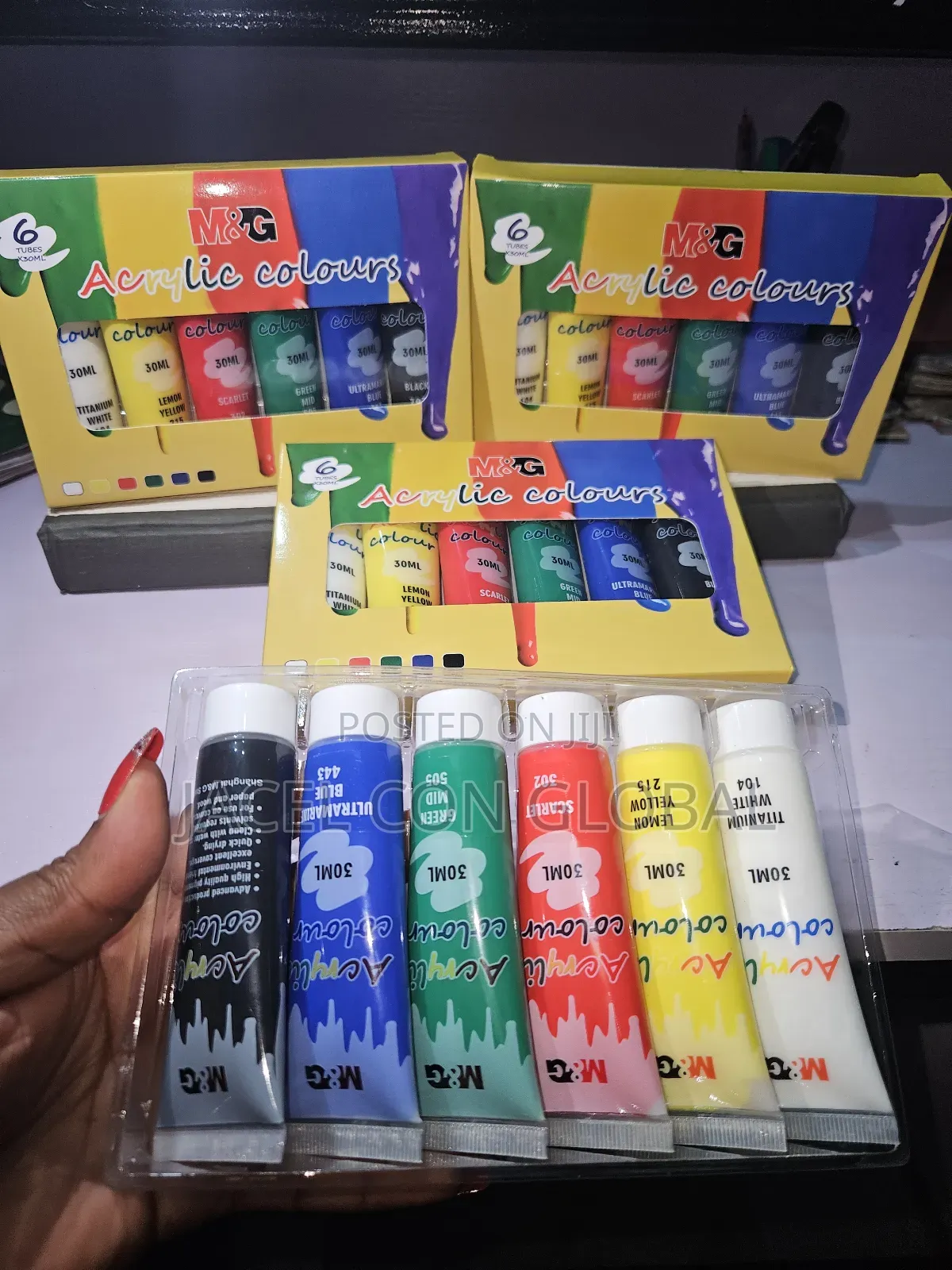 30ml Acrylic Paint by 6 Colors [ Sip and Paint Activity ]
