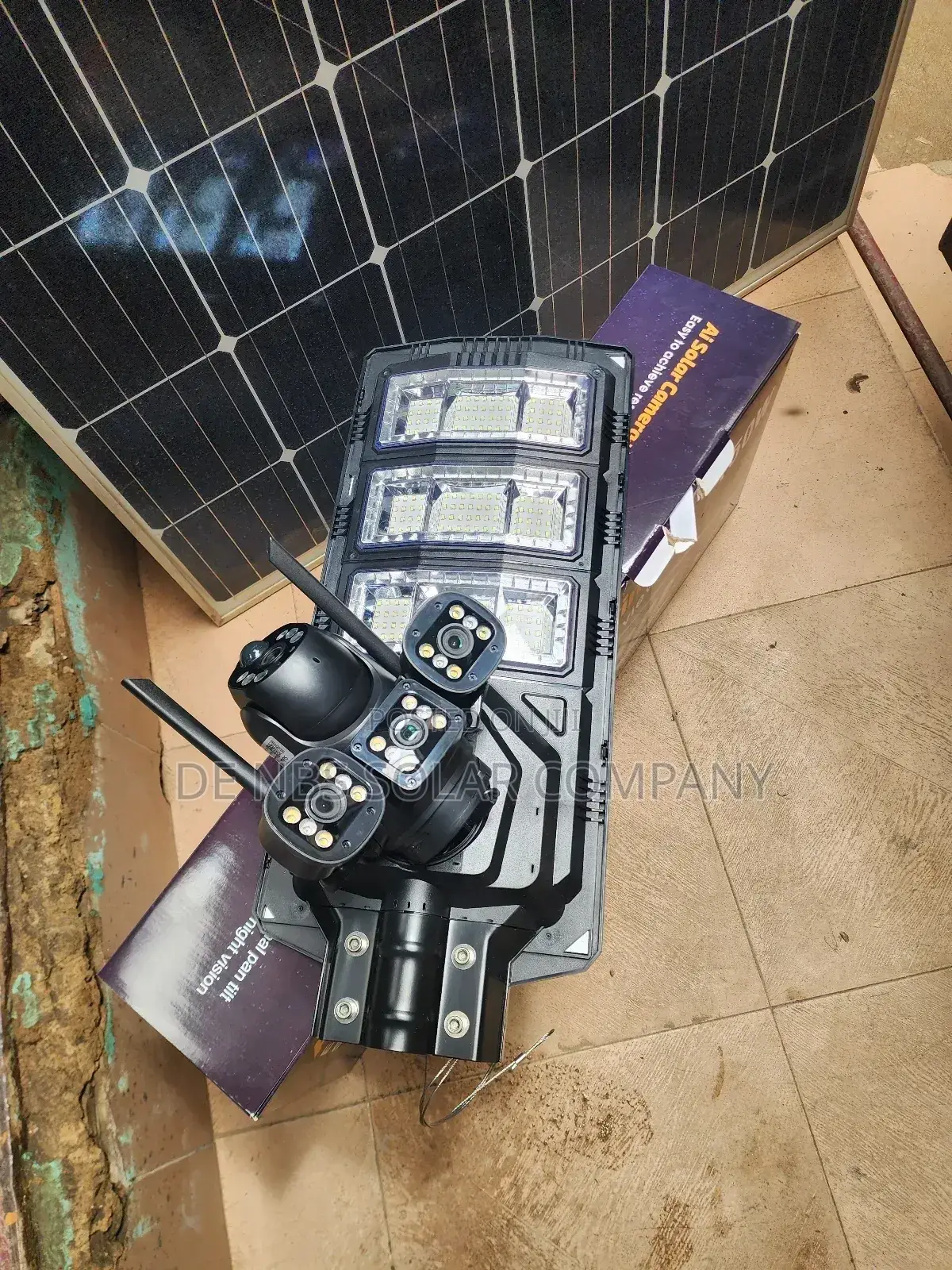 450w Ai 2in1 Solar Street Light Camera 360°