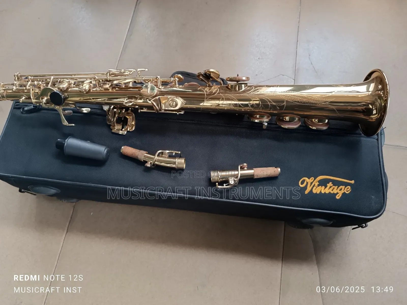 Vintage Straight Soprano Saxophone