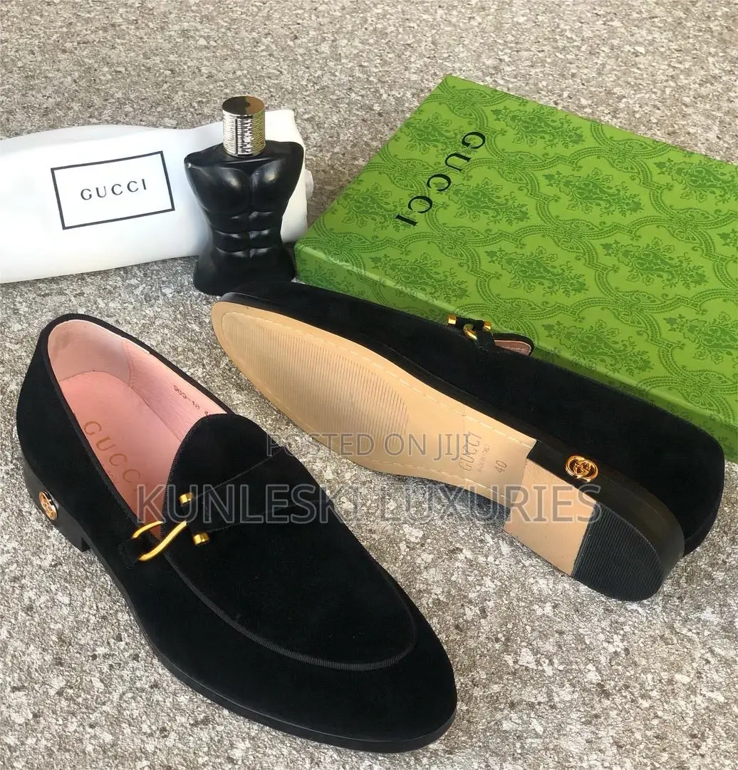 Original Gucci Suede Loafers Shoes in Two Colors