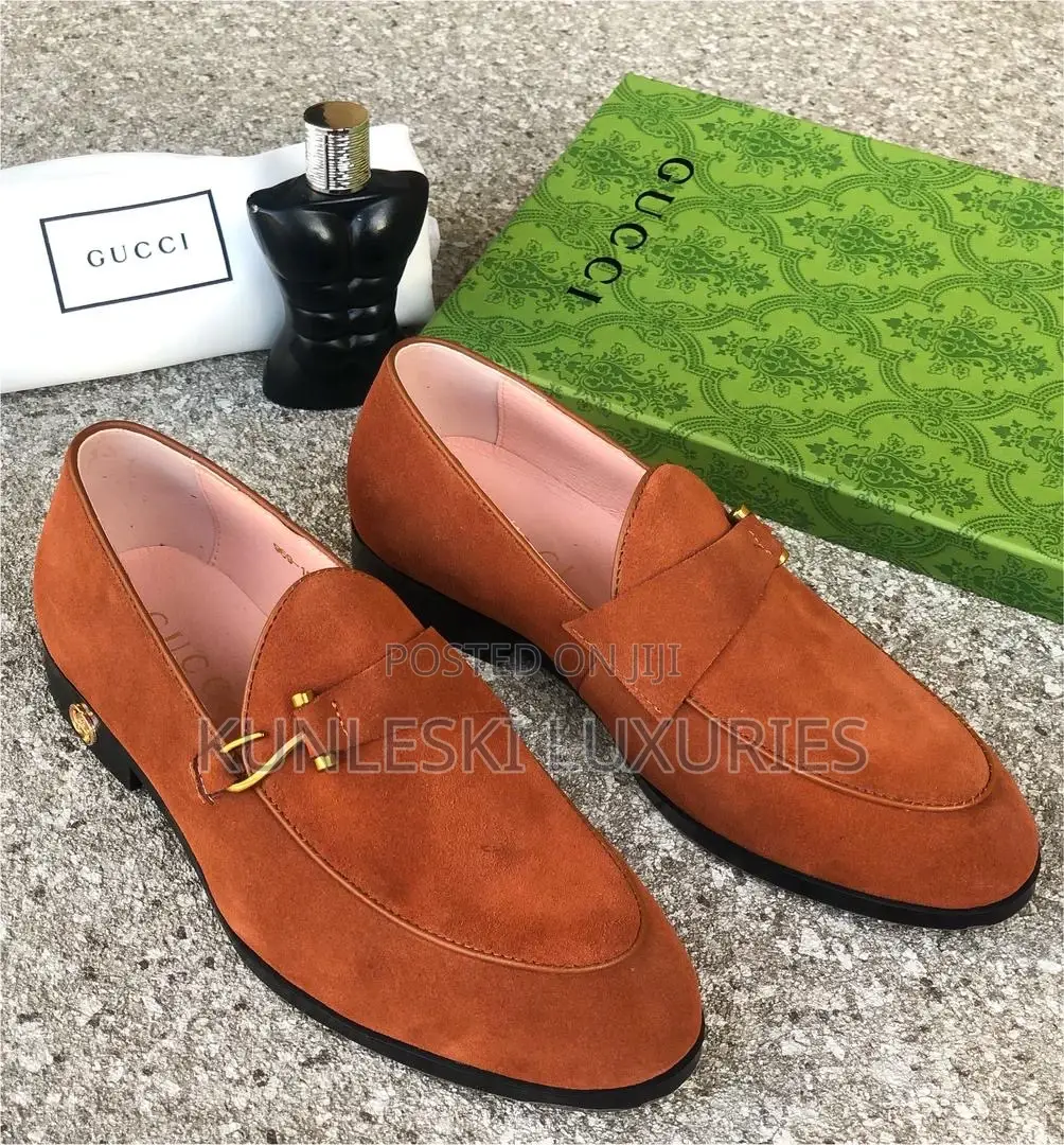 Original Gucci Suede Loafers Shoes in Two Colors