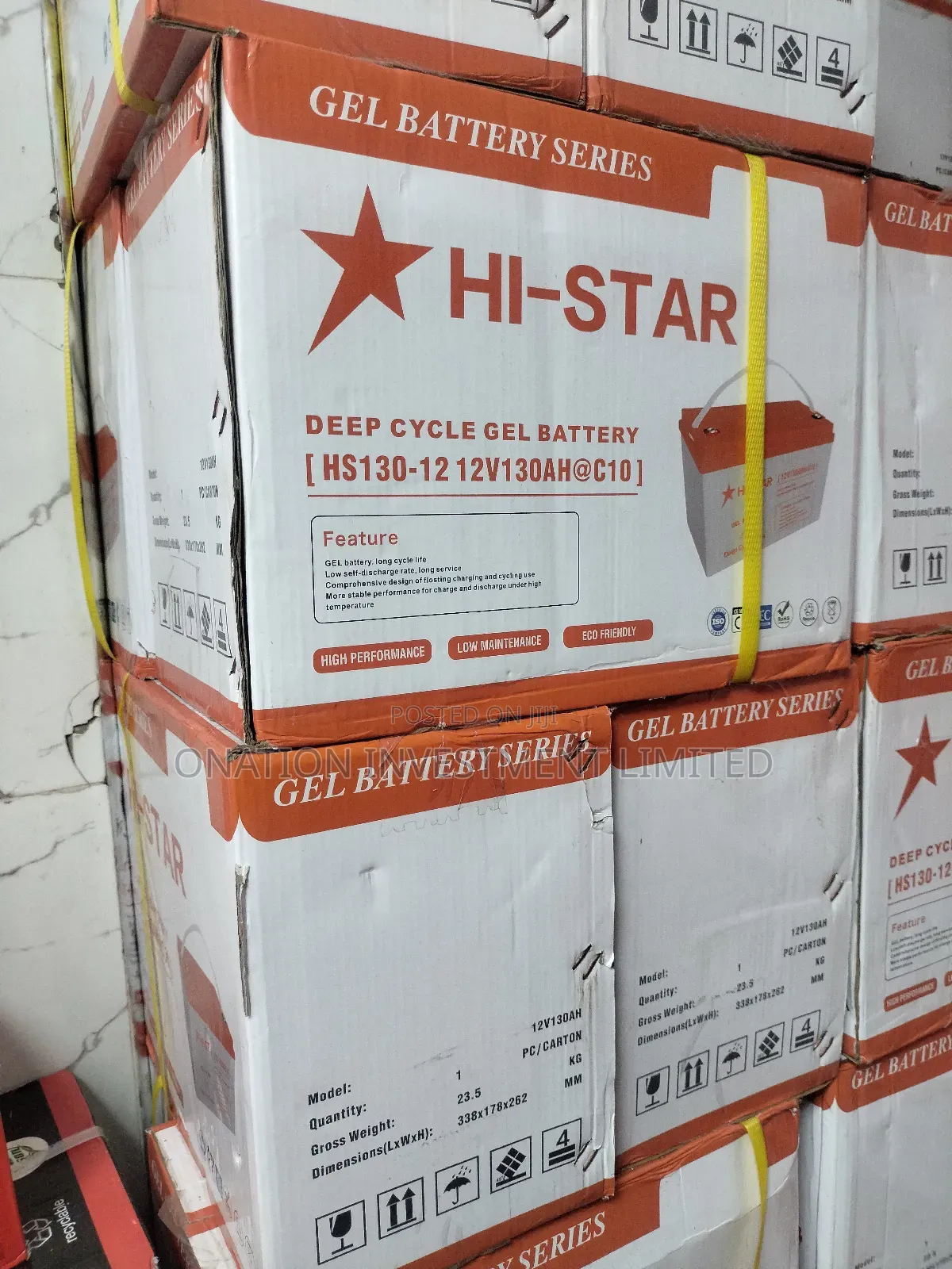 130ah 12v Hi-Star Gel Batteries