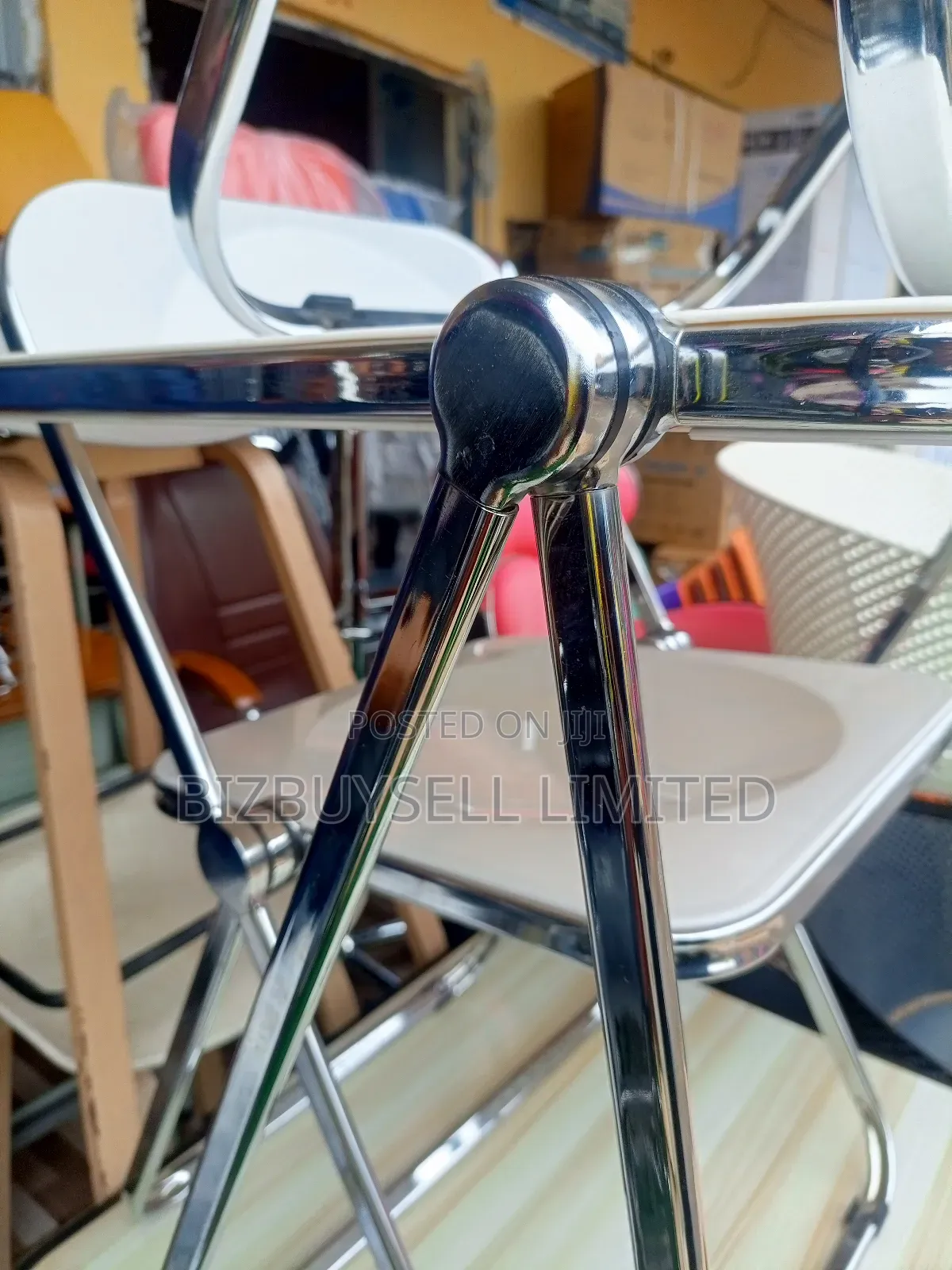 Italian Foldable Dining Table And 2 Chairs, With Metal Legs.