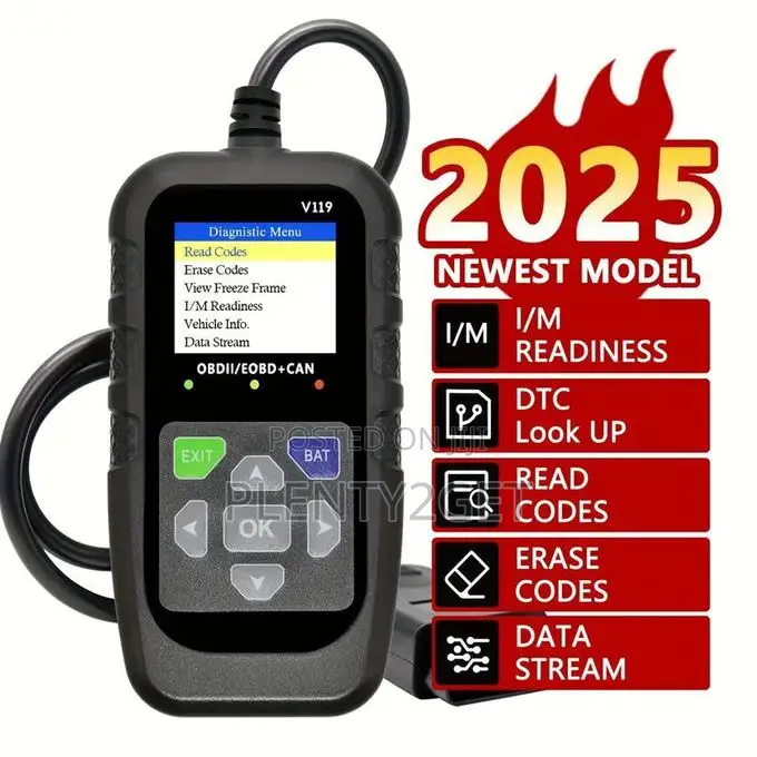 Obd Powered Obd2 Car Scanner V119 - Engine Trouble Code Read